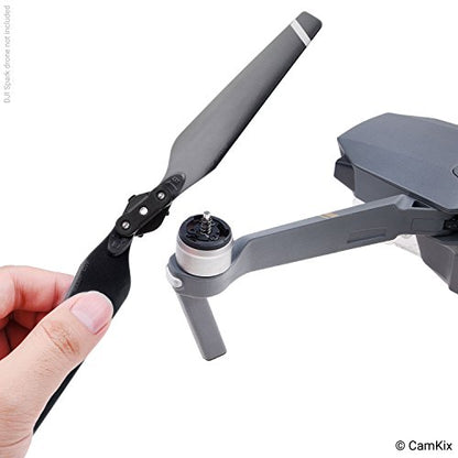 CamKix Propellers for DJI Mavic Pro - 2 Sets (8 Blades) - Black - Quick Release Foldable Wings - Flight Tested - Essential DJI Mavic Pro Accessory - Excellent Reliability and Responsiveness