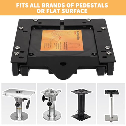 Leader Accessories Quick Disconnect Seat Mount with Boat Seat Swivel 2 Sets