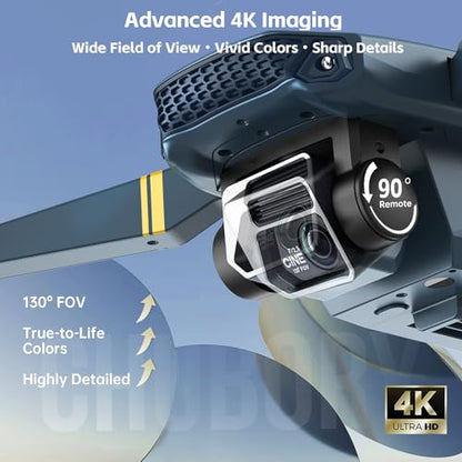 4K Drone with Camera, 84 Min Flight Time, 3 Batteries, Brushless Motor Quadcopter with 2650 ft Control Range, Auto Hover, Follow Me for Beginners