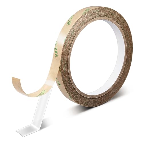 Thin Double Sided Tape,Heat Resistant,Waterproof,Clear Adhesive Strips for Stick LED Strip Light,Scrapbook,Fabric,Poster,Car,Electronic,Indoor and Outdoor