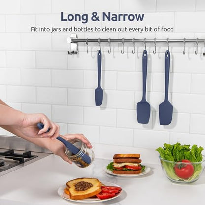 U-Taste 600ºF Heat Resistant Silicone Spatulas Cooking, 4Pcs/Midnight Blue - color: MidnightBlue