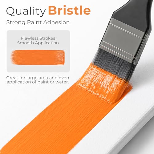 Nicpro 36pcs Paint Brush Set,Professional Paintbrushes for Acrylic Painting - color: Silver
