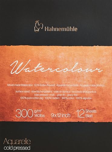 Hahnemuhle Collection Watercolor 300 Pad Cold Pressed 9x12 Inches 300gsm