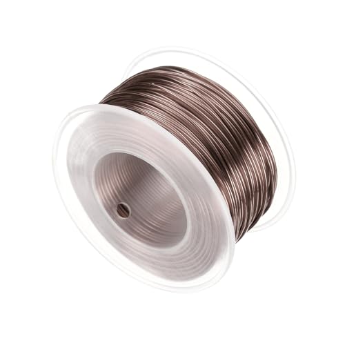 HARFINGTON 18 Gauge Aluminum Craft Wire 1.0mm 98.5ft Flexible Bendable Anodized Metal Jewelry Sculpting Wire for Jewelry Making Modelling Craft DIY, Brown - color: Brown, size: 30M x 1.0mm