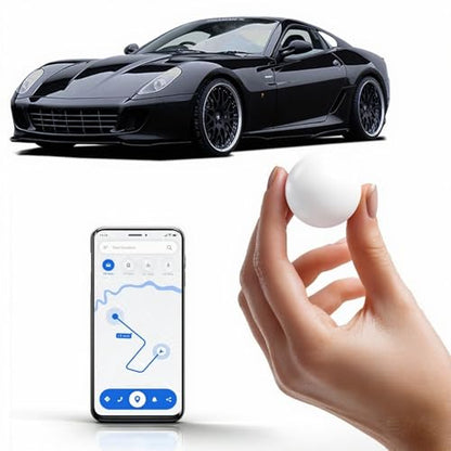 Mini GPS Tracker for Vehicles - No Monthly Fee Car Tracker with Anti-Loss, Location History & Long Battery Life, Compatible with Android ﻿ ﻿ (White) - color: white