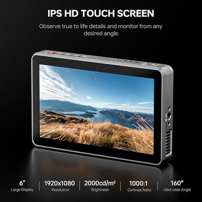 VILTROX DC-X3 6 Inch IPS Touchscreen Camera Field Monitor with Rig Cage