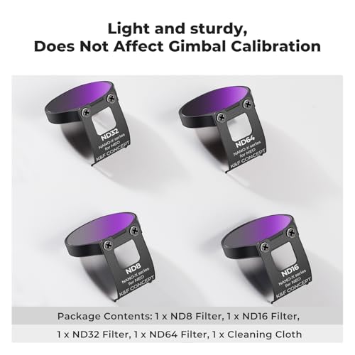 K&F CONCEPT ND Filter Kit Compatible with DJI NEO - style: ND8+ND16+ND32+ND64