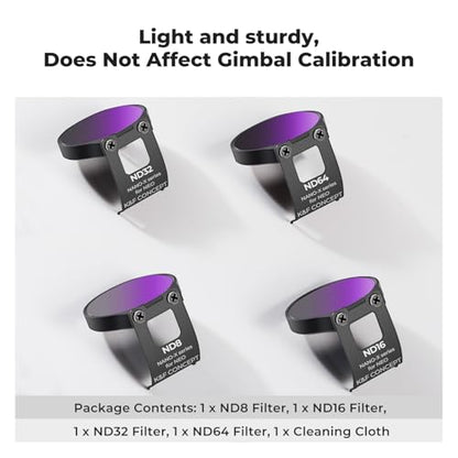 K&F CONCEPT ND Filter Kit Compatible with DJI NEO - style: ND8+ND16+ND32+ND64