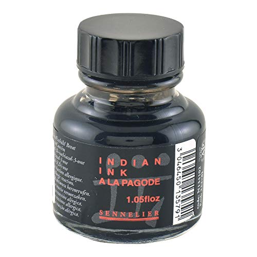 Sennelier Indian Ink Ala Pagode Black 30Ml