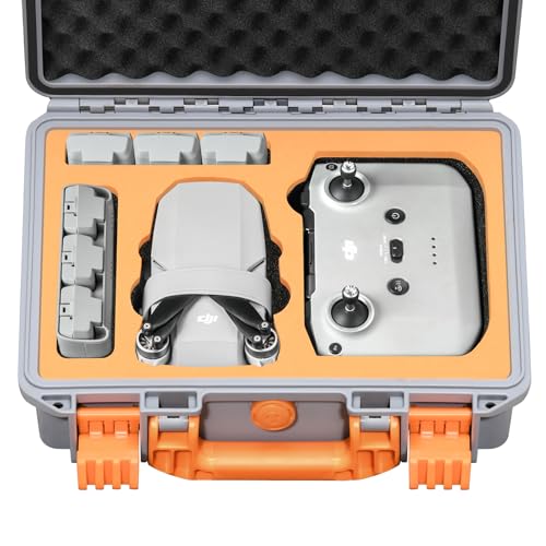 Hard Case for DJI Mini 4K Drone: Waterproof Travel Box for DJI Mini 2/SE - color: Grey
