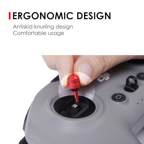 CAPART Aluminum Controller Sticks for DJI FPV RC 2 and DJI RC Pro Controller, Joysticks Replacement Thumb Rocker (Red)