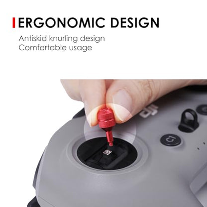 CAPART Aluminum Controller Sticks for DJI FPV RC 2 and DJI RC Pro Controller, Joysticks Replacement Thumb Rocker (Red)