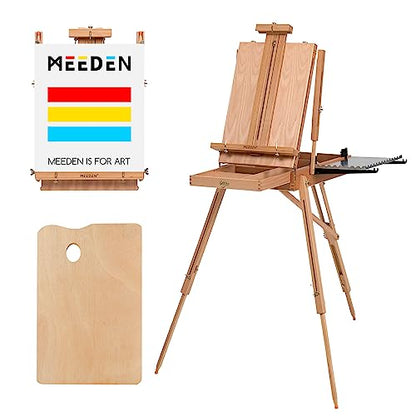 MEEDEN Portable French Sketchbox Art Easel: Foldable Standing Field Easel - color: Natrual