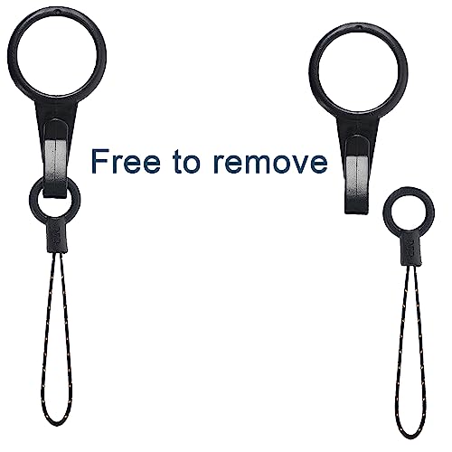 YOUOWO 10Pcs Black Lanyards Finger Ring Plastic Strap Detachable - color: 10 Pcs Finger Ring Plastic Lanyard