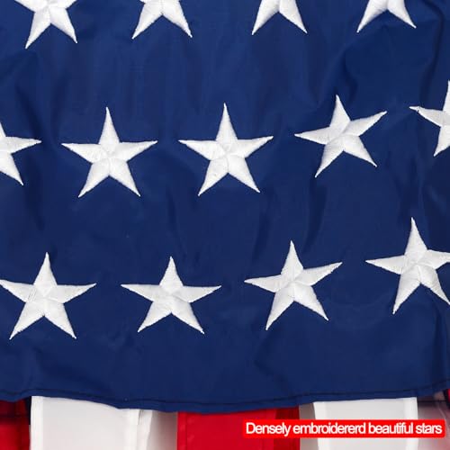2-Pack American Flag Windsock with Embroidered Stars, Red White and Blue - color: Red - 2pack