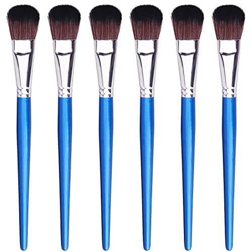 GACDR 1 Inch Oval Mop Brush Set, 6PCS Blending Brushes for Acrylic Painting - size: 1 inch