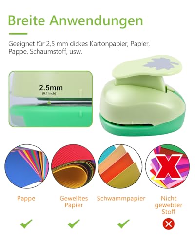 Hole Punches 1 Inch Maple Oak Cherry Leaves Craft Paper Punch Hole Cutter - style: 3 Different Leaf Shapes Set