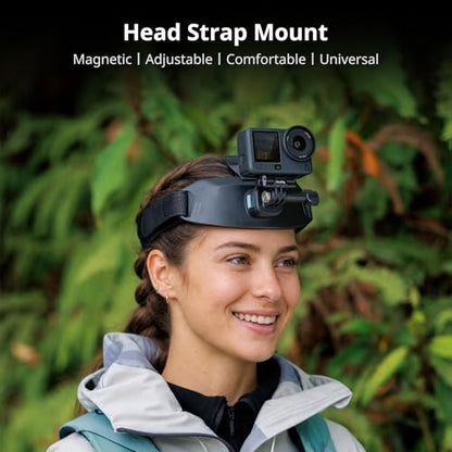 SMALLRIG Head Strap Mount for Action Cameras, Magnetic Quick Release - style: Head Strap