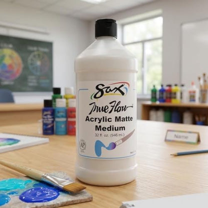 Sax True Flow Acrylic Matte Medium - 1 Quart - 442139, 32 Fl Oz (Pack of 1)