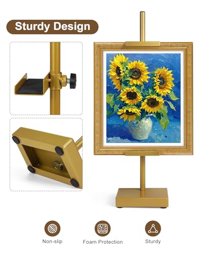 Adjustable Tabletop Easel Stand, Gold 17" H Easels for Display - color: Gold 4Pack