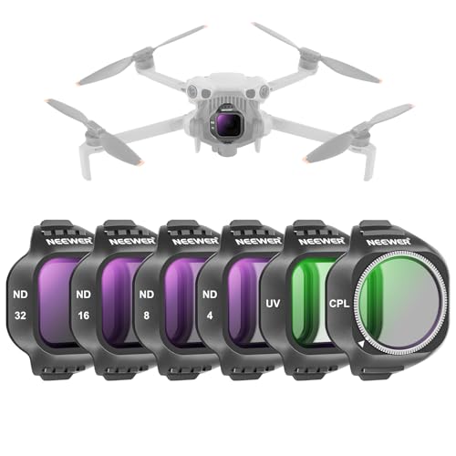 NEEWER CPL ND Filter Set Compatible with DJI Mini 5 Pro Drone Camera (UV/CPL/ND4/ND8/ND16/ND32), Snap On Circular Polarizing Polarizer Neutral Density Lens Filter Accessories, 6 Pack - size: Mini 5Pro, style: 6 Packs ND/CPL/UV