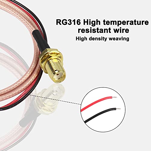 XMSJSIY SMA Female Pigtail Bare Wire Open End Solder Coaxial Coax Cable - style: SMA Female