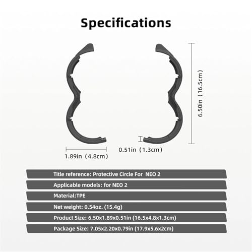 Neo 2 Propellers Guard Protector, Anti-Collision Blades Protective Cover Circle for DJI Neo 2 Drone Accessories TPE Crash Ring Lightweigh Bumper Quadcopter Improve Flight Safety(Dark Gray) - color: Dark Gray