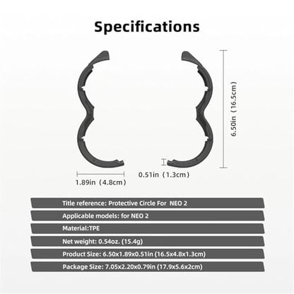 Neo 2 Propellers Guard Protector, Anti-Collision Blades Protective Cover Circle for DJI Neo 2 Drone Accessories TPE Crash Ring Lightweigh Bumper Quadcopter Improve Flight Safety(Dark Gray) - color: Dark Gray