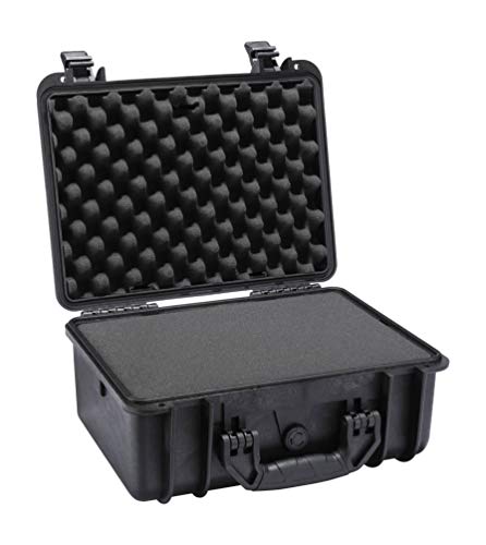 DCB Cases Element 4103F Waterproof Hard Case with Pick & Pluck Foam Insert, IP67 Dustproof Protective Equipment Storage, Pressure Equalization Valve, Lockable Impact Resistant Utility Box, 16 x 13 x 8