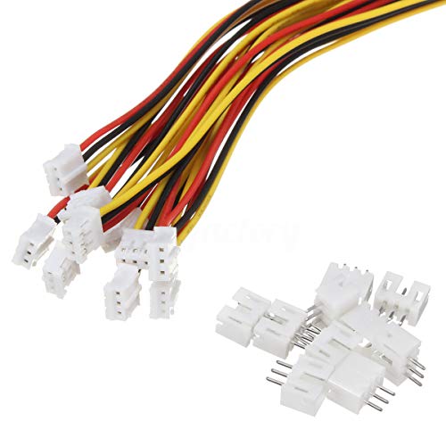 20 Sets Mini Micro Jst 2.0 Ph 3 Pin Connector Plug Male With 150mm Cable & Female by daier - size: 40 Piece Set