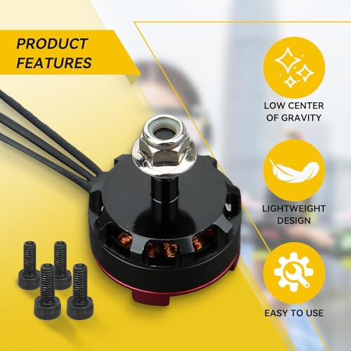 HERCHR RS2205 2300KV Brushless Motor Part, CW/CCW 3-4S RC Motors for FPV Racing Drone FPV Multicopter, Maximum Thrust 1024G