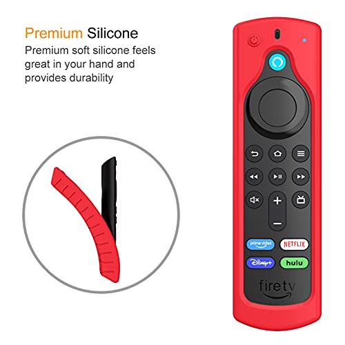 CaseBot Silicone Case for Alexa Voice Remote (2nd & 3rd Generation) - color: Red