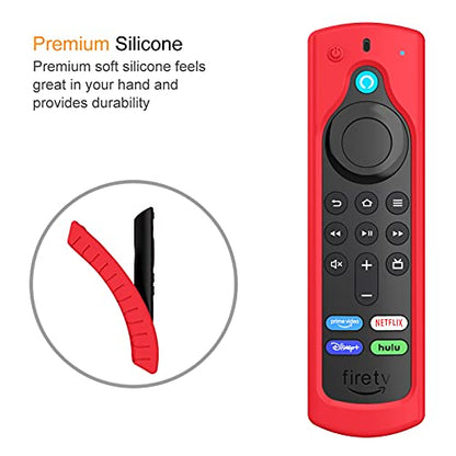 CaseBot Silicone Case for Alexa Voice Remote (2nd & 3rd Generation) - color: Red