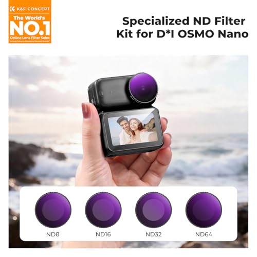 K&F CONCEPT ND Filter Set Compatible with DJI Osmo Nano - style: ND8+ND16+ND32+ND64