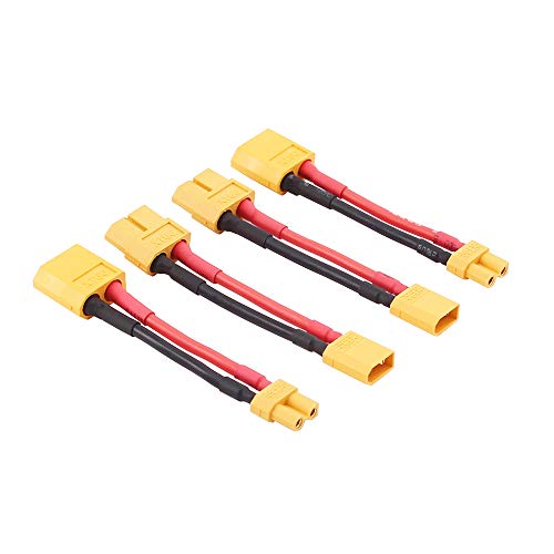 4pcs XT30 XT-30 to XT60 XT-60 Male Female RC Connector Adapter with 16awg 5cm(C84-4)