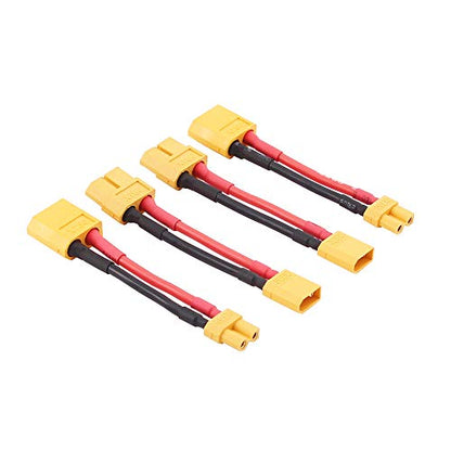 4pcs XT30 XT-30 to XT60 XT-60 Male Female RC Connector Adapter with 16awg 5cm(C84-4)