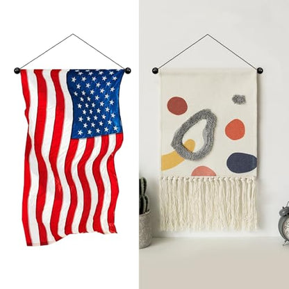 Banner Hanger Garden Flag Hangers Combinable Multifunctional Wall Hanging Rod 16“ 2 Pack - size: 16 Inch