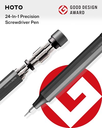 HOTO 24 in 1 Mini Screwdriver Set, Eyeglass Repair Kit, Slate Grey - color: Slate Grey