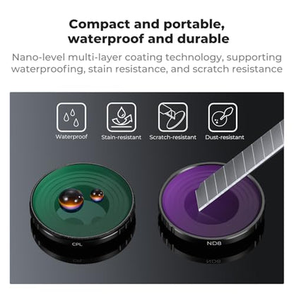 K&F CONCEPT ND Filter Set Compatible with DJI Osmo Nano - style: ND8+ND16+ND32+ND64