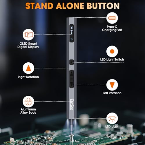 TanSon Mini Electric Screwdriver, 66 IN 1 Small Precision Screwdriver Set - color: 66 Grey