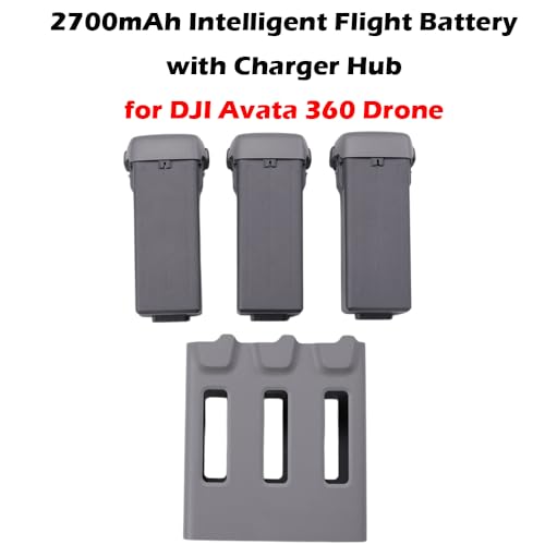 Original 2700mAh Intelligent Flight Battery with Charger Hub for DJI Avata 360 Drone Replacement Flight Time 23 Minutes Battery Spare Parts Accessories (3*Battery+1*Charger Hub) - color: 3*Battery+1*Charger