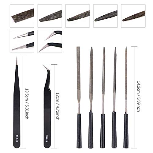 Keadic 43Pcs Tools Gunpla Tool Kits Model Tool Kit Hobby Building Tools Kit Professional Model Tools Kit Modeler Basic Tools Craft Set for Hobby Building