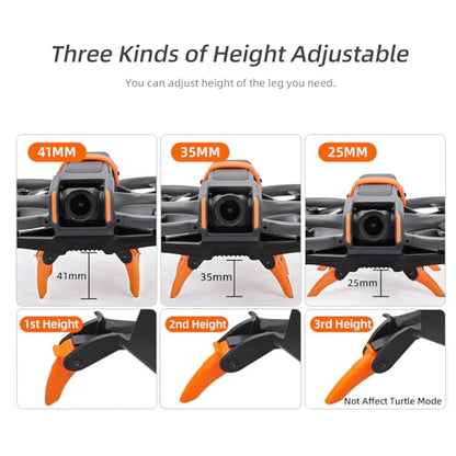 CAPART Foldable Landing Gear for DJI Avata 2 Drone, Quick Release Extension Leg Landing Skids (Grey)