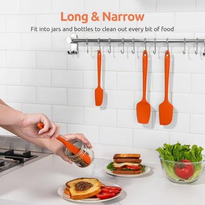 U-Taste 600ºF Heat Resistant Silicone Spatulas for Cooking, 4Pcs/Orange - color: Orange