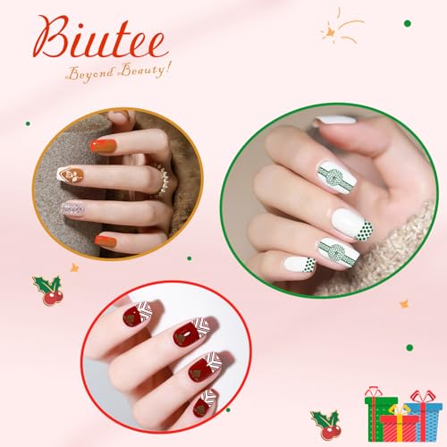 Biutee Nail Stamping Plate 2Pcs French Tip Lace Stamp Plates 110 Patterns - color: Rose Pink