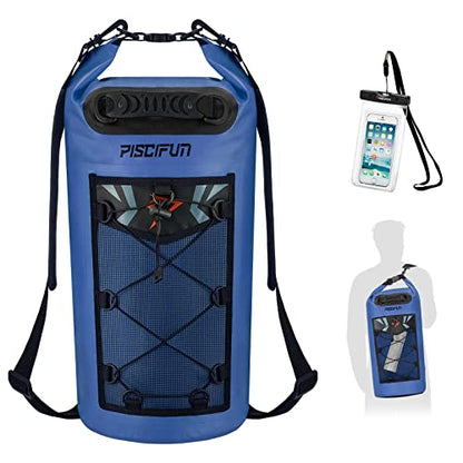 Piscifun Dry Bag, Waterproof Floating Backpack 10L/20L/30L/40L - color: Sapphire Blue, style: 40l