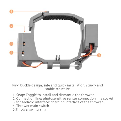 Drone System Compatible for Pro, Payload Release Drop Device, Delivery Transport Dropping System for Wedding Search, up to 500g/1.1lb Load