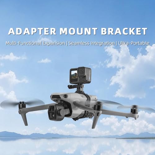 Camera Expansion Mount Bracket Holder, Expandable Accessory Mounting Adapter with Silicone Strap for Air 3S Air 3 Pro Drone and Go 3 Action 5 Ca