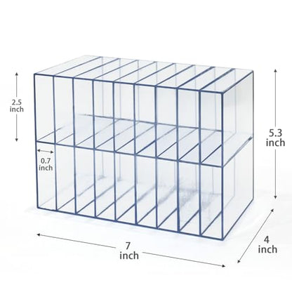 Vowcarol Clear Acrylic Marker Organizer, Marker Holder 18 Slot for 72 Markers- 1 Pack