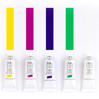 Winsor & Newton Designers Gouache Brilliant Set, 5 x 14ml Tubes